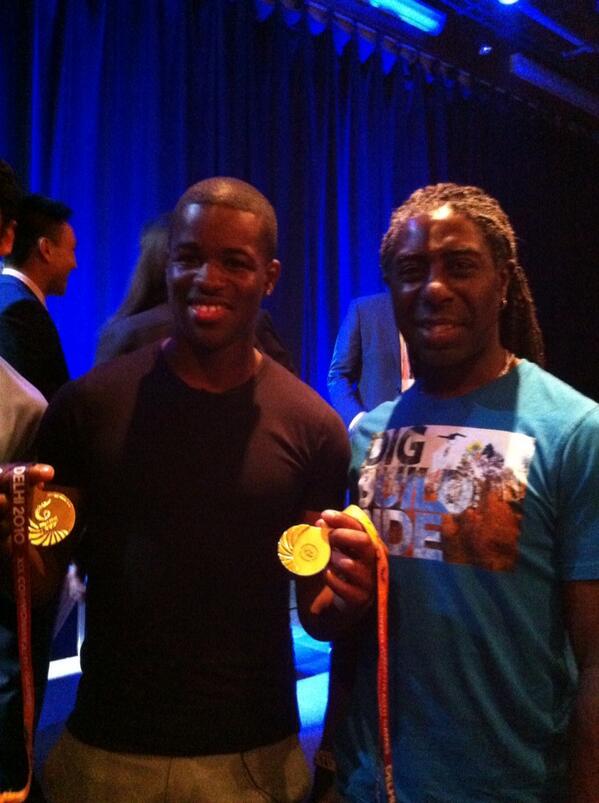 Cannot believe it ,having my photo with Leon Baptiste 200m gold medal commonwealth games 2010 champion