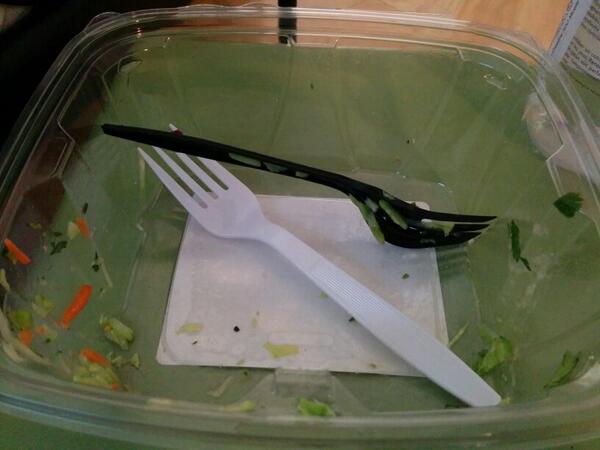 jesssicaxie's tweet image. I've been prized a fork for finishing my salad. If only I had found this treasure beforehand #packagingproblems #why
