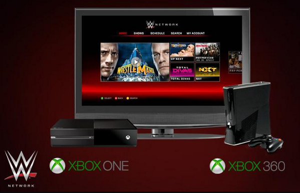 WWE's tweet photo. Have you heard the good news?! @WWENetwork is now available on @Xbox One! http://t.co/skyHxRsM12 #ItsWayOverTheTop http://t.co/3fNALd9ttC