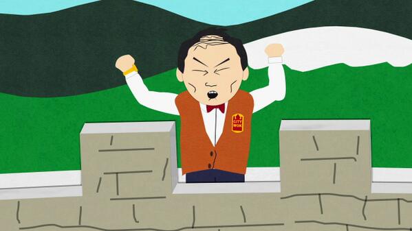 SouthPark's tweet photo. “STOP BREAKING DOWN MY CITY WALL YOU STUPID MONGOLIANS!!!!” #SouthPark #Classics #Mongorians http://t.co/lETdG2BBz0