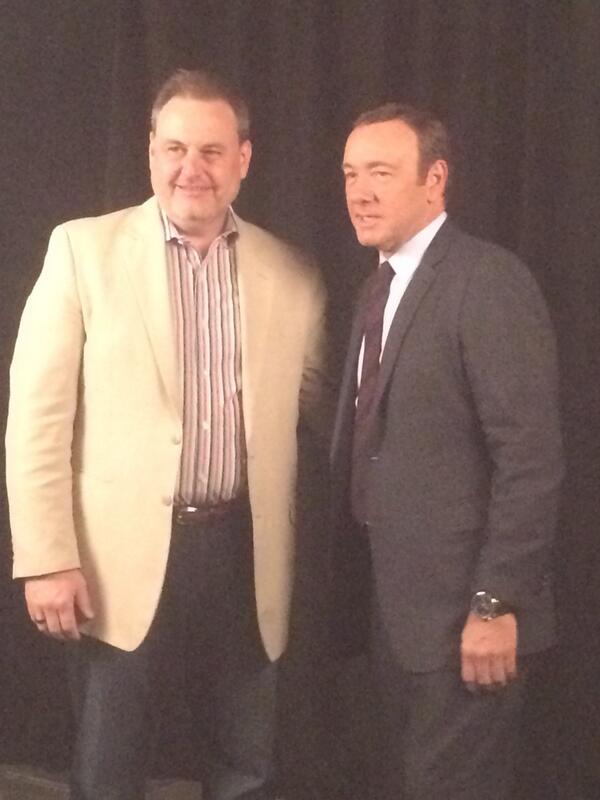 sltrunzo's tweet image. The two amazing Keynote Kevins together @lyonsrk @PointSource @KevinSpacey #IBMImpact