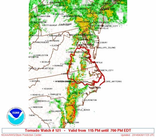 NORTH CAROLINA &amp; VIRGINIA - parts of your states in TORNADO WATCH- please plan now:spc.noaa.gov/products/watch…
