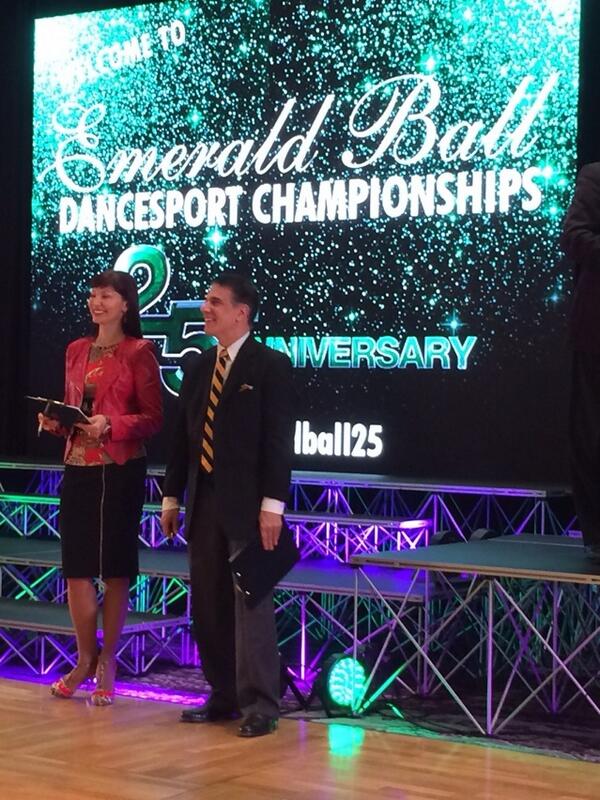 Corky Ballas judging at 2014 Emerald Ball. #emeraldball25