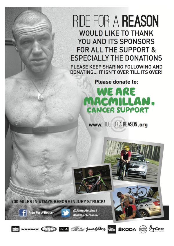 jamesgolding1's tweet photo. Still got more to come &amp; we still need to raise more money. Donate @ http://t.co/SftySX6UTq share &amp; ask others to RT http://t.co/HcSH3sHDnm