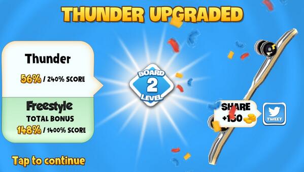 amberb_xoxo's tweet photo. I upgraded my Thunder board to level 2 in #SkylineSkaters http://t.co/ZumREXSNxJ http://t.co/HSIK6OtpZH