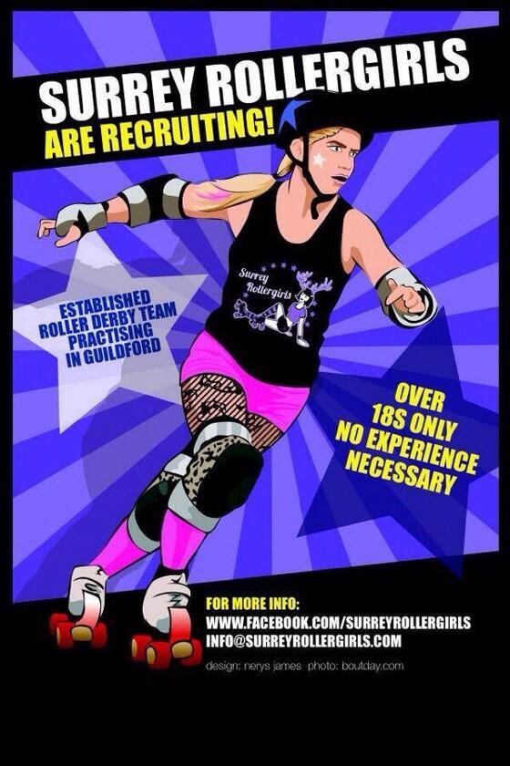 SurreyRllrGirls's tweet photo. Want to try roller derby? Our next Fresh Meat intake starts soon! See the 'join us' tab on our website for more info http://t.co/2FbXqHwO4q