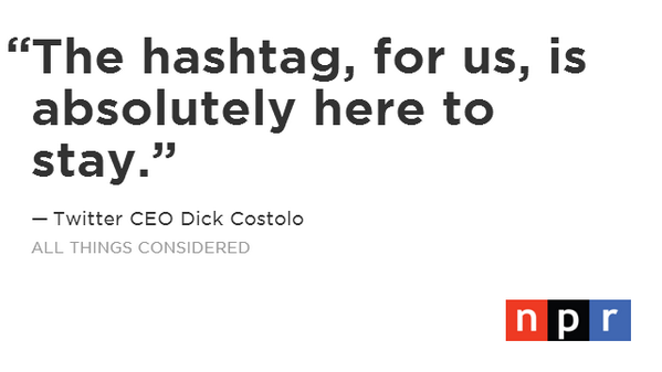 npratc's tweet photo. Twitter CEO @dickc says the hashtag will hang on, but the future of the @ sign is unclear http://t.co/6eoh0qkt8Q http://t.co/5mjCgYnVLT