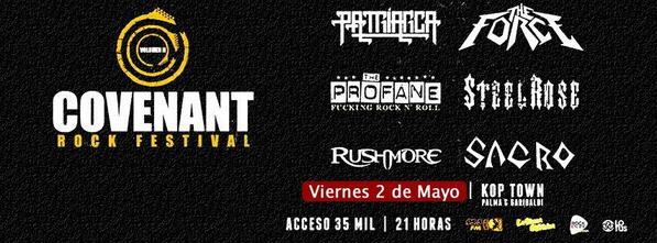 rockenpy's tweet image. Atencion!!! #CovenantRockFestival pasa para el viernes 2 de mayo! Favor RT