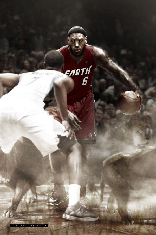 CollectionByVC's tweet photo. Only the strong survives the jungle of NBA, where LeBron is King and everyone else are "The Prey". @KingJames http://t.co/pE9Xnj6ABY