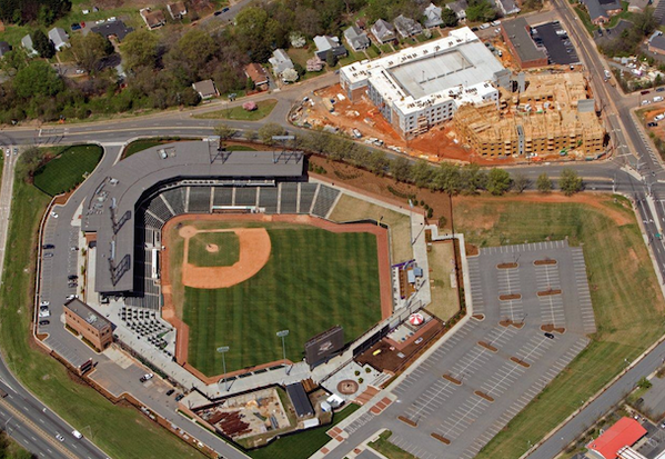 Aerial shot of a current multifamily project we're on in the Carolinas.