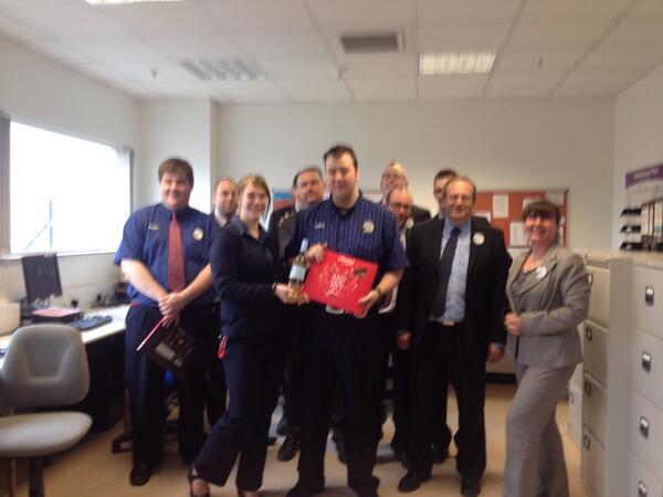 The bar hill team celebrating fantastic service at today's smile&amp;chat. <a href="/Lrhaynesman/">Leigh Haynes</a> <a href="/greenbhoygerry/">Bill Glennie</a> <a href="/AndyWoolfenden/">Andrew Woolfenden</a>