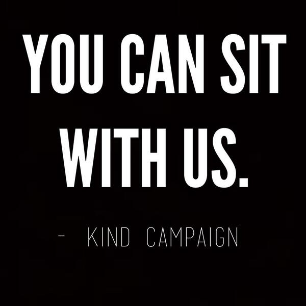 #youcansitwithus  In honor of Mean Girls 10th Anniversary - <a href="/kindcampaign/">Kind Campaign</a> is spreading this message. Please RT