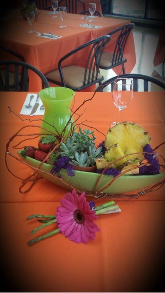 Wine dinner centerpiece!  #wine #chef #food #EatDrinkBeMerry