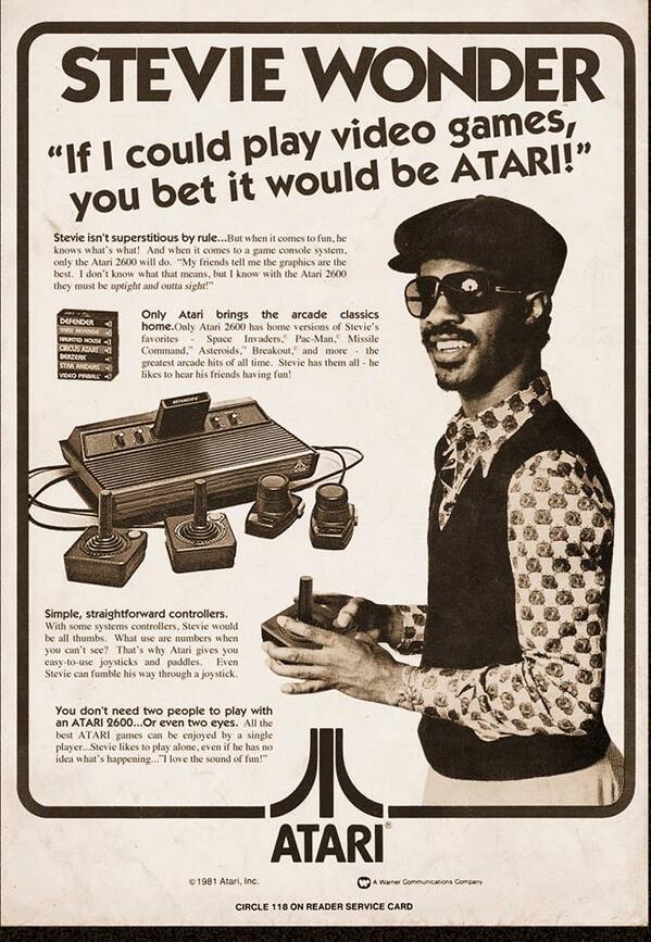 Favorited Forever RT <a href="/RetroGamerCD/">rgcd.co.uk</a>: THIS advert with Stevie Wonder also happened... Awesome find <a href="/ShaunBebbers/">Parody Shaun Bebbington</a>