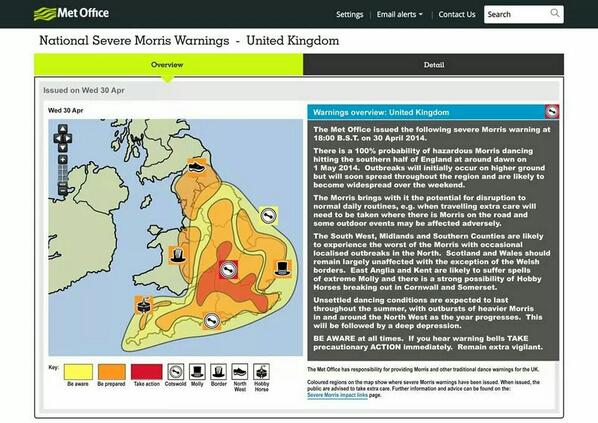 Beware: tomorrow morning it's all kicking off!