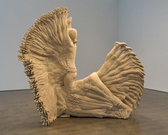 yogadork's tweet photo. the awesomeness of this yoga-inspired sand sculpture never gets old -- "Fluidic" by Katie Grinnan #graceinstillness http://t.co/zAymtW1qiT