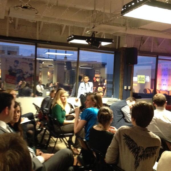 FWDus's tweet photo. Audience is asking the questions tonight at #iCodeImmigration: "How do I do something to help #immigration reform?" http://t.co/38gupBj0lt
