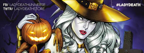 #LadyDeath created by <a href="/TheBrianPulido/">Brian Pulido</a>, illustrated by <a href="/MikeDeBalfo/">Mike DeBalfo</a>.