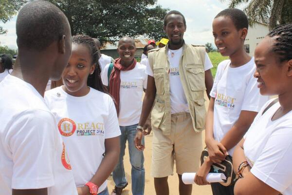 Engage_REACT's tweet image. Andrew and Sam's face seem to light up when they spot the beautiful interactors from the Interact Club of Bujumbura.