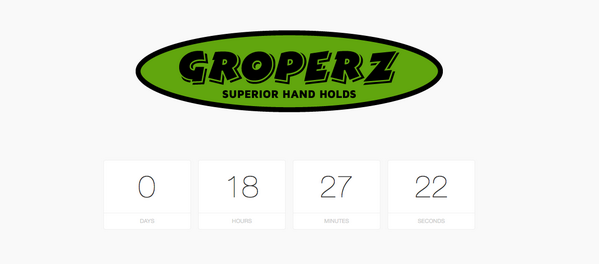 GroperzHandHold's tweet photo. We're getting down to the wire and the countdown has begun! Get ready for a new look #groperz #handholds #grips http://t.co/qVYS8yBrcI