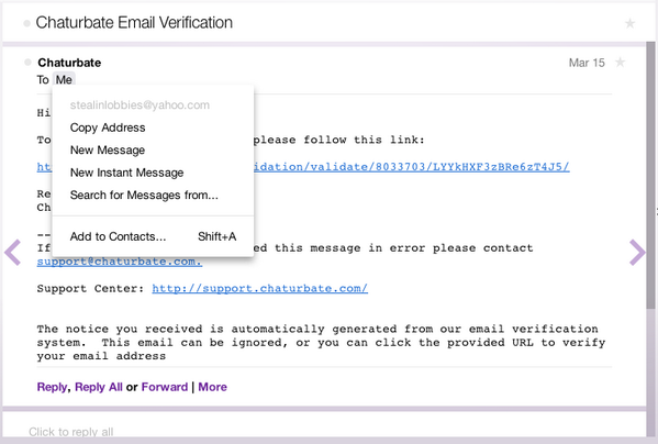 Stealin_Lobbies's tweet photo. Look what I have found in his email. "Chaturbate" 😂😂😂 http://t.co/fTNiayndQC