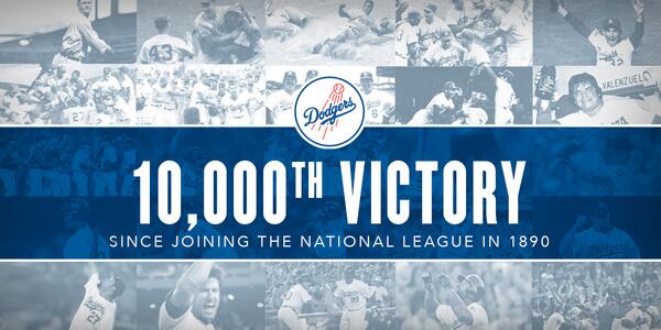 Dodgers's tweet image. No. 10,000!
