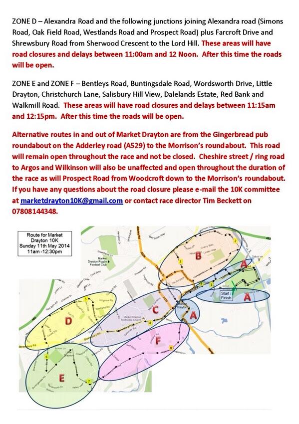 #best10kUK check out road closures and see you at the Grove School for a great family day #5000people