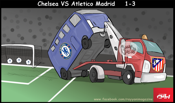 FootballFunnys's tweet photo. Chelsea 1-3 Atletico http://t.co/lZ0nWkCp4U