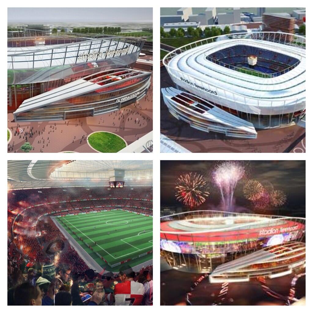 Feyenoord unveil plans for €196 million new stadium, capacity will be