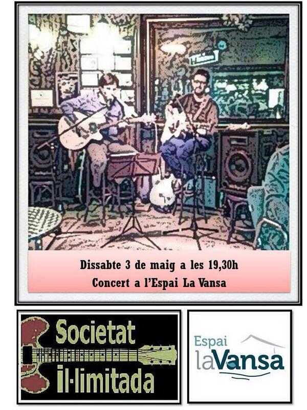 Aquest dissabte 3 de maig a l'<a href="/EspaiLaVansa/">Espai LaVansa</a> concert a les 19.30
#lavansa #alturgell