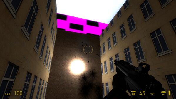 Mwolf_sense's tweet image. SMG榴弹十连发扩散攻击 #SourceSDK