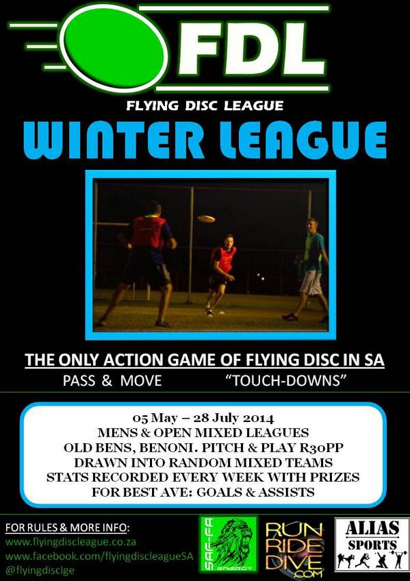 flyingdisclge's tweet photo. Winter League: Starts 5 May!
No team needed. Pitch up &amp; Play!
@DOITNOWMag @benonicitytimes @ATJabu @PinkLinkSports http://t.co/4wOOW6kTIK