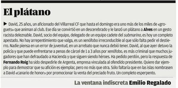caxtuo's tweet photo. El plátano de Alves http://t.co/TpzHTk5jj8
