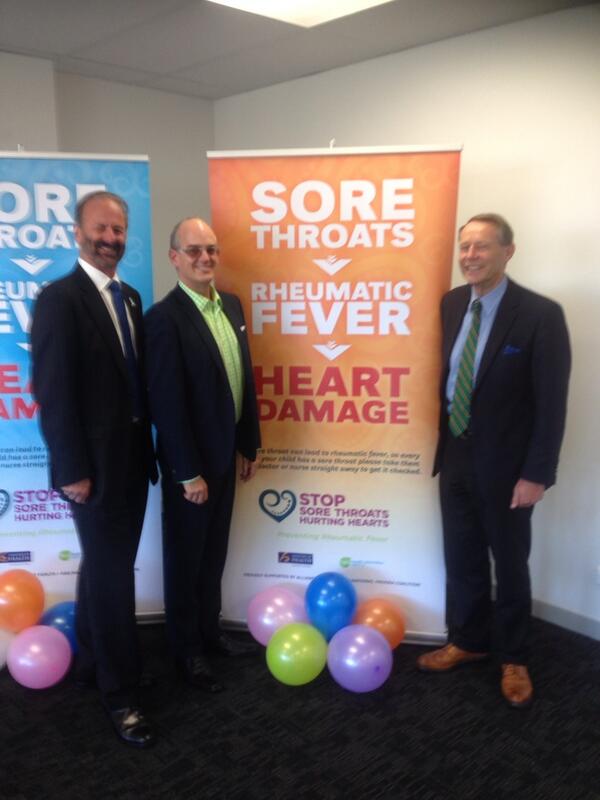 PaulHutchisonMP's tweet photo. Get your children swabbed if they have a sore throat Lets wipe out rheumatic fever With Tony Ryall and Dr Cam Calder http://t.co/EPqLYAvnyv