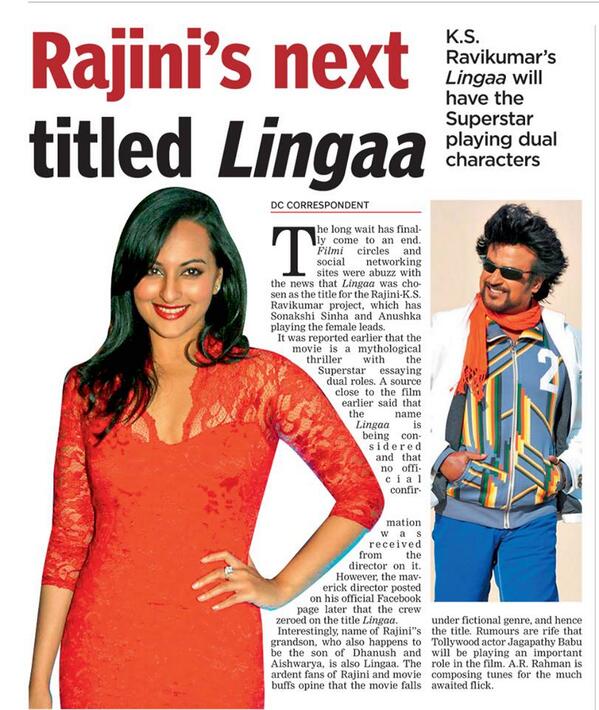 #SuperStarRajinikanth in and as #Lingaathemovie Directed by #KSRavikumar Produced by #Rocklinevenkatesh