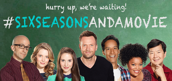 communiess's tweet image. Hello @NBC! Sure would be nice to hear something on the #sixseasonsandamovie front today! *nudge, nudge* #Community