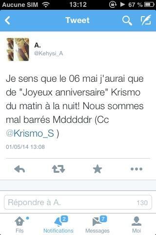 stasmith93's tweet photo. "@Krismo_S Mdddr elle a tout compris 👌✌ http://t.co/QtO7PNvXdA" Pk tu force gros tout le monde s'en bat les couille sec de ton anniversaire.