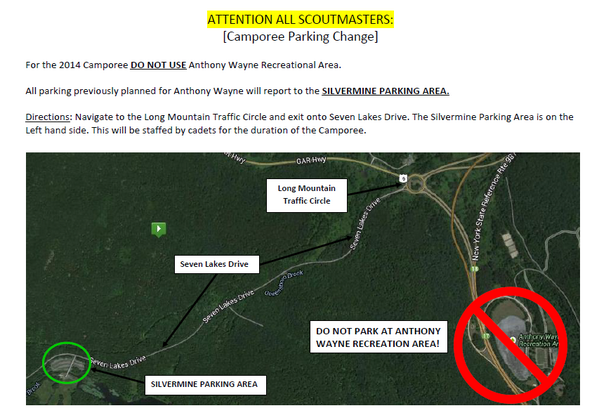 CommanderSMC's tweet photo. 2nd Troop Information Packet has been posted. Be sure to notice the big change in parking. See everyone tomorrow! http://t.co/gQCW880EaY