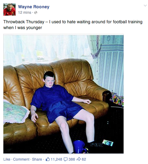 brfootball's tweet photo. Ranking Wayne Rooney's many talents:

1. Football
2. Arranging a new contract
3. Throwback Thursday pictures http://t.co/s3DnfN8064