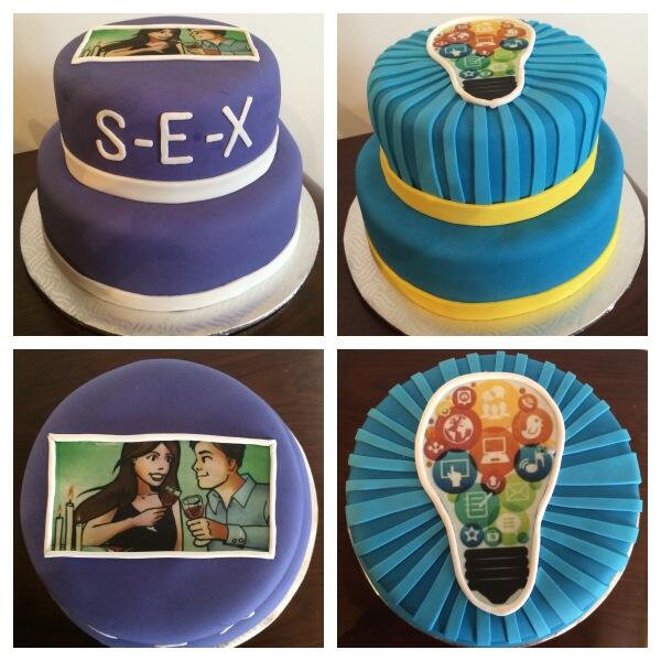 Double book launch means double the cake.