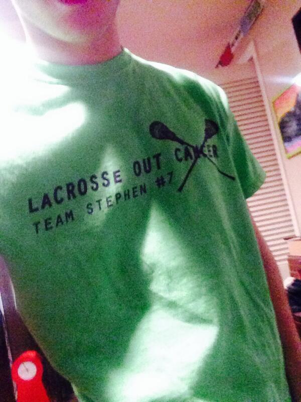 #TeamStephen #laCROSSeOUTCANCER TODAY AT 7!!