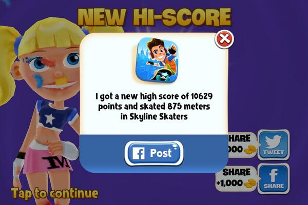 MistressMefd's tweet photo. I got a new high score of 10629 points and skated 875 meters in #SkylineSkaters http://t.co/txs5iQ8SVR http://t.co/NStZjfWgxp