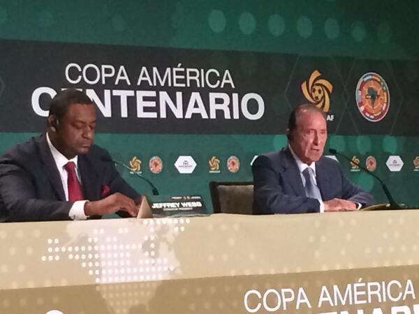 iSportsMKT's tweet photo. Press conference started here in Miami for the big Centennial Cup America announcement by @CONCACAF and @CONMEBOLcom http://t.co/8LvsfX4rrW