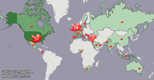 PMSHealthcare's tweet photo. My followers live in 28 countries: USA(37%),UK.(29%),Turkey(7%) &amp; more at http://t.co/EUOcT2oxpz
Get your map free http://t.co/p7sQYrGyP6