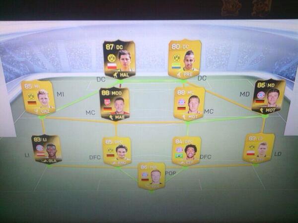 sorte0FUT14's tweet photo. Equipazo de alemanes, la puja empieza en 20k, si quieren pujar MD http://t.co/vZBM26BOw1