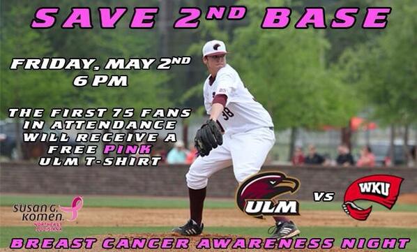 ULMConcessions's tweet photo. Come Help Save Second Base Friday Night at WarHawk Field. First Pitch Set For 6pm. #rise http://t.co/wso5Pw0xJ3