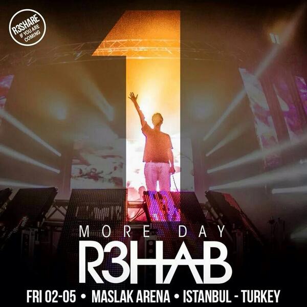 Yarin icin denilebilecek tek sey I NEED R3HAB #Electropol