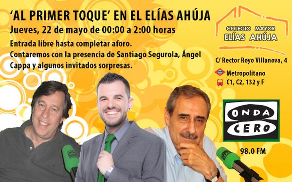 ConferenciAhuja's tweet photo. Hoy, día del trabajador, queremos anunciar que el próximo día 22 tendremos el placer de contar con @AlPrimerToque http://t.co/ZTXAbmFbvY