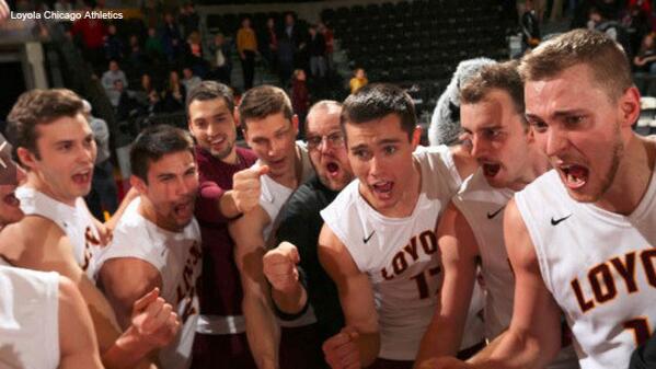 NCAAVolleyball's tweet photo. Loyola Chicago aiming for first volleyball title as national semis get underway tonight: http://t.co/rliWyFX2PL http://t.co/YgsDYhOM8A