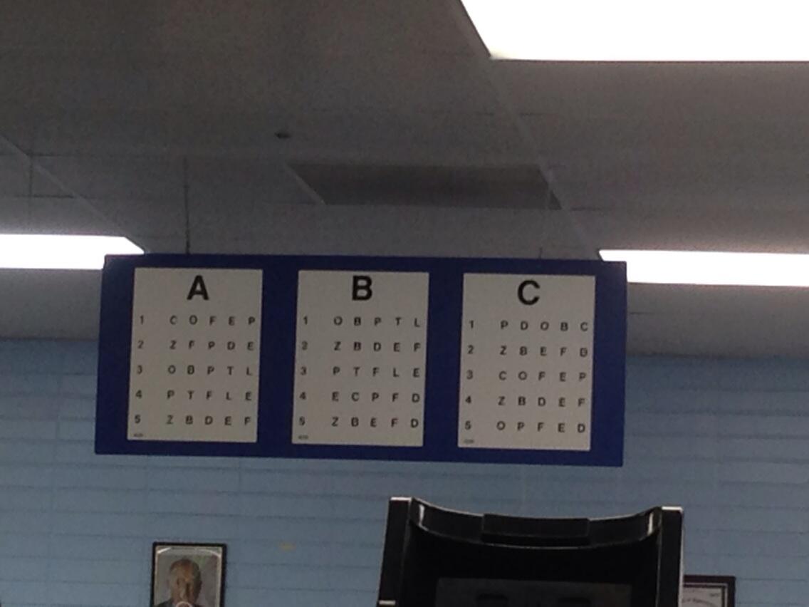 Free Simple Eye Test State Dmv Vision Requirements